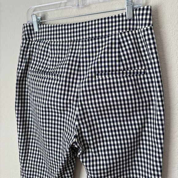 Veronica Beard Tani Gingham High Rise Kick Flare Trouser Pant - Picture 8 of 12